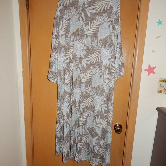 NWT Torrid Olive Green Tropical Hacci Hi-Lo Kimono - Picture 8 of 8